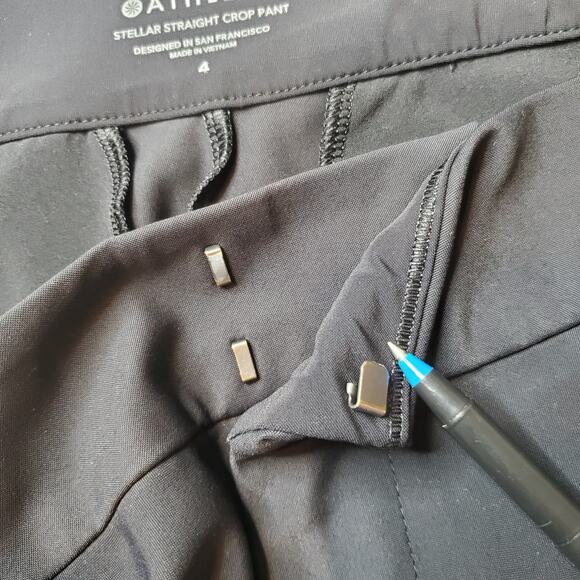 Athleta Women's Size 4 Stellar Straight Crop Pant Black 657550 - Picture 10 of 10